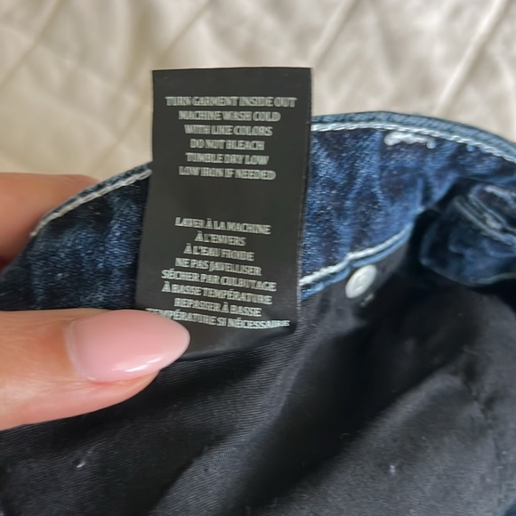 Blank NYC Dark Blue Denim Skirt with Front Slit - Picture 7 of 7